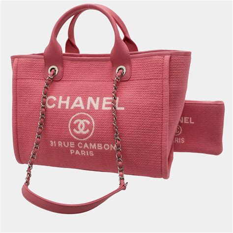 chanel deauville small tote leather|chanel canvas tote 2021.